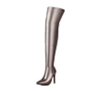 UP2STEP Brown Metallic Thigh High Stiletto Boots